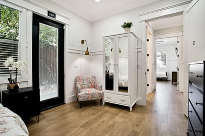 Interior view of a well-decorated resident room