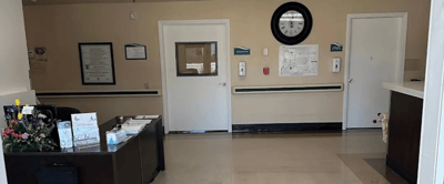 View of the facility's lobby and reception area.