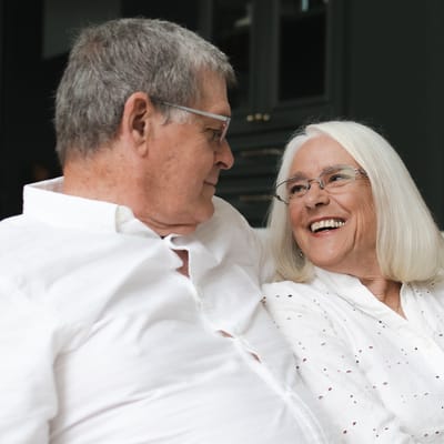 Happy elderly couple enjoying time together