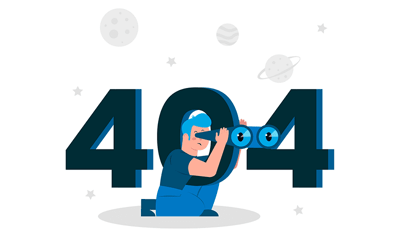 Graphic with a playful character and background elements