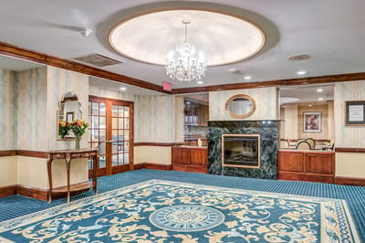 Interior view of a common area with elegant decor