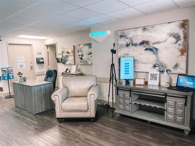 Reception area of a nursing home facility