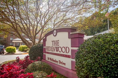 Signage for The Hidenwood retirement community