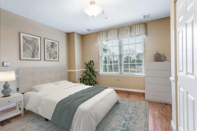 A bright, well-furnished resident bedroom