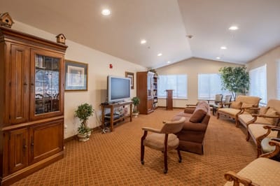 Cozy common area in the assisted living facility