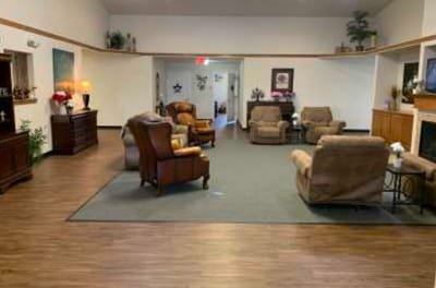 Common area with seating for residents