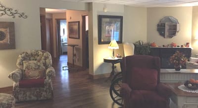 Cozy common area with seating and decor
