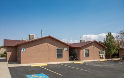 Exterior view of a senior living facility building