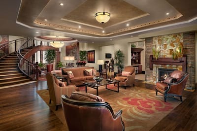 Interior view of a spacious and elegant common area