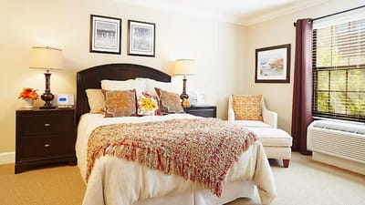 Cozy private bedroom with decorative items