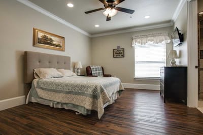 Cozy private resident room with furnishings