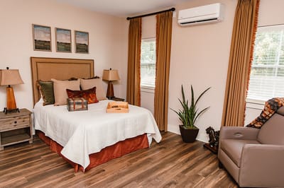 Comfortable bedroom with a cozy atmosphere