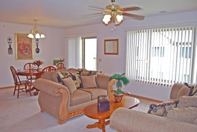 Comfortable living room in a senior community