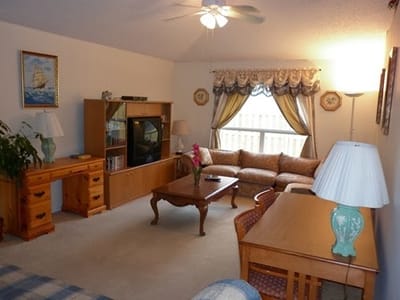 Cozy interior living area with furniture and decor