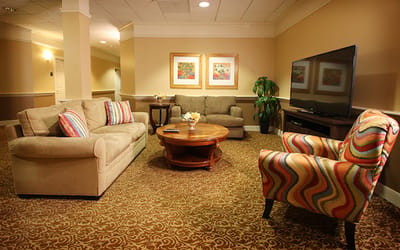 Cozy common area with seating and decor