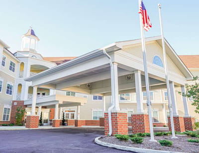 Main entrance of Harmony at Harts Run facility