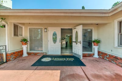 Exterior entrance of Leisure Vale Assisted Living