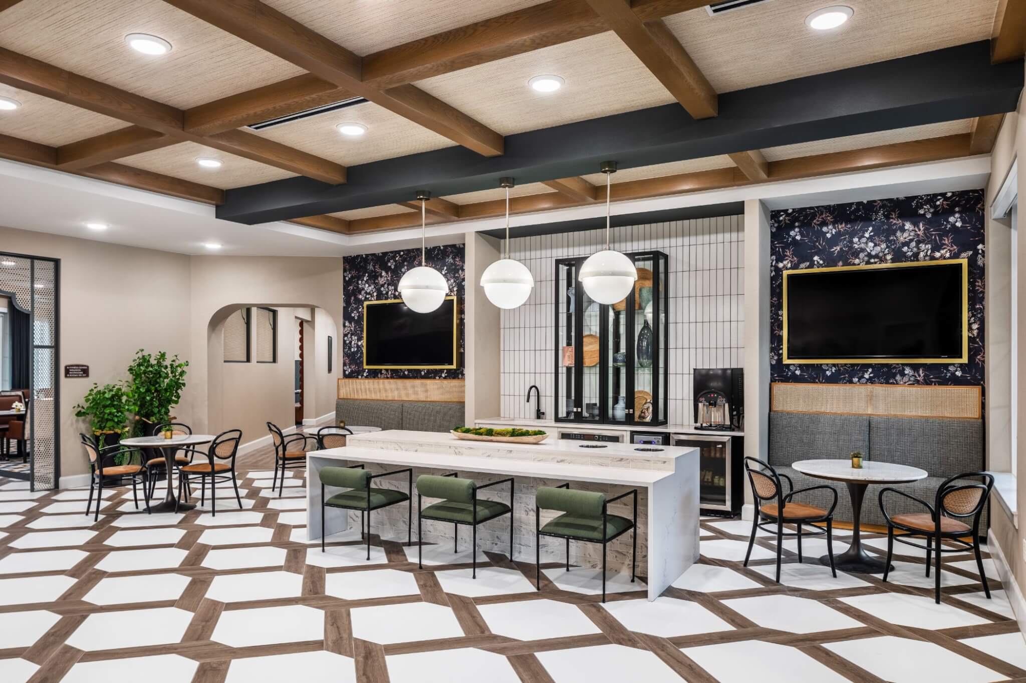 Modern common area featuring elegant design elements
