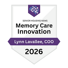 Award badge for memory care innovation