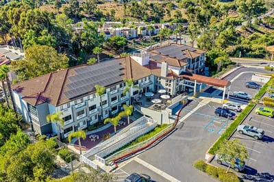 Aerial view of Rancho Penasquitos Senior Living facility