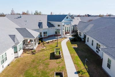 Aerial view of SummerHouse Ashton Manor's building and outdoor space