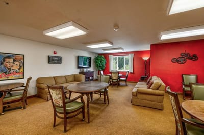 Common area with seating and tables