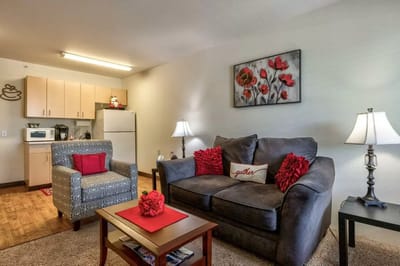Cozy interior of a resident living space with decor