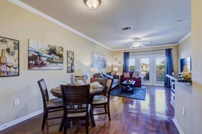 Warm and inviting interior living space with furniture