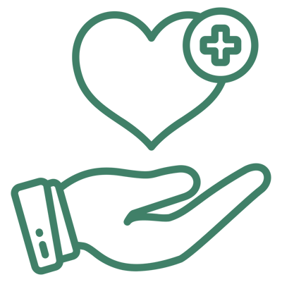 A graphic representation of health and care