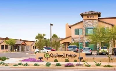 Exterior view of Orchard Pointe assisted living facility