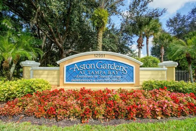 Signage for Aston Gardens at Tampa Bay facility