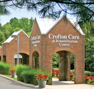 Entrance view of Crofton Care & Rehabilitation Center