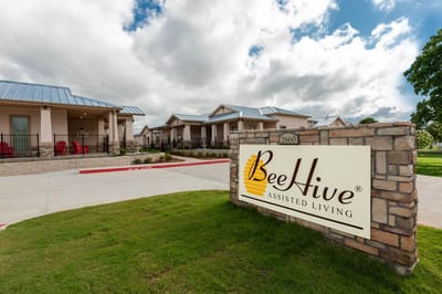 Facility entrance sign for BeeHive Assisted Living