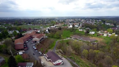 Aerial view of Serra Village and surrounding area