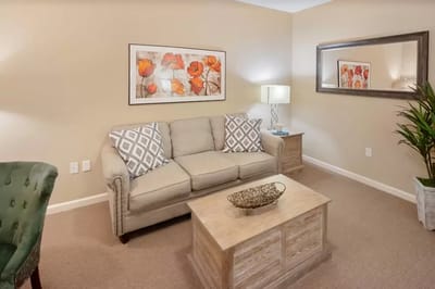 Cozy interior living area with furnishings and decor
