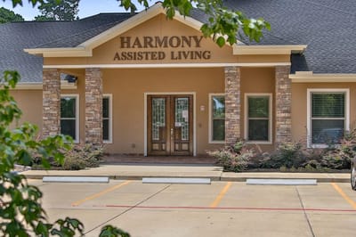 Exterior view of Harmony Assisted Living entrance
