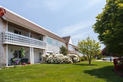 Exterior view of Thirwood Place's building and garden area