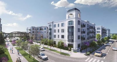 An exterior view of the Marvella senior living facility