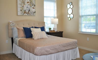 Cozy bedroom setup with decorative elements