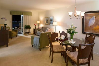Bright interior of a resident's living space