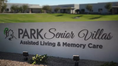 Facility sign with name and services offered