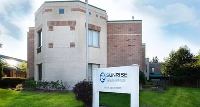 Exterior view of Sunrise Health Services building