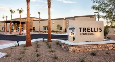 Exterior view of Trellis Centennial facility with signage