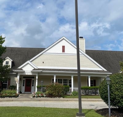 Building exterior of Tylers Mill Senior Living facility