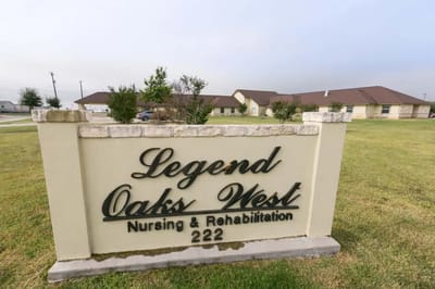 Exterior sign of Legend Oaks West Nursing and Rehabilitation