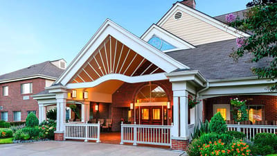 Exterior view of Atria Westchase building entrance