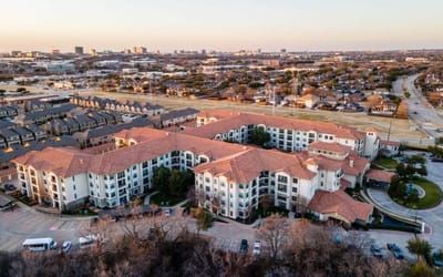Aerial view of the Conservatory at Plano facility