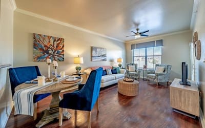 Cozy interior common area with comfortable seating