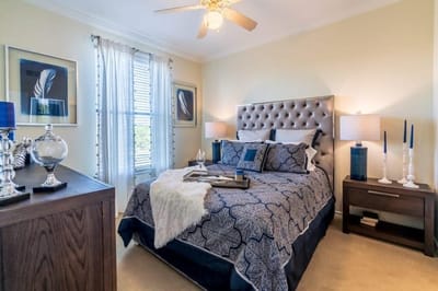 Stylish private resident room with modern decor