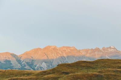 Mountain landscape during sunset